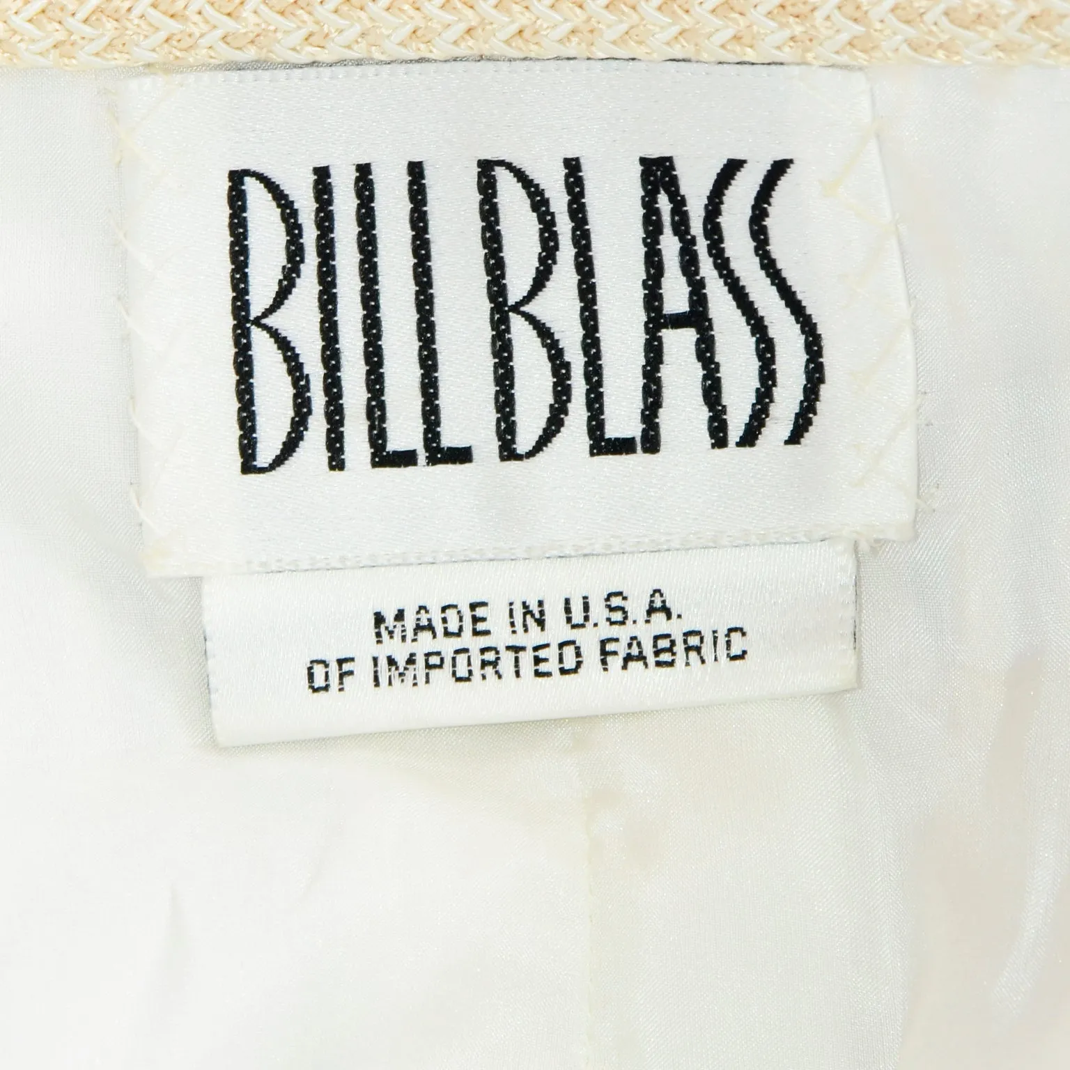 1980s Bill Blass Blue Gold & White Sequin Paillette Cropped Jacket