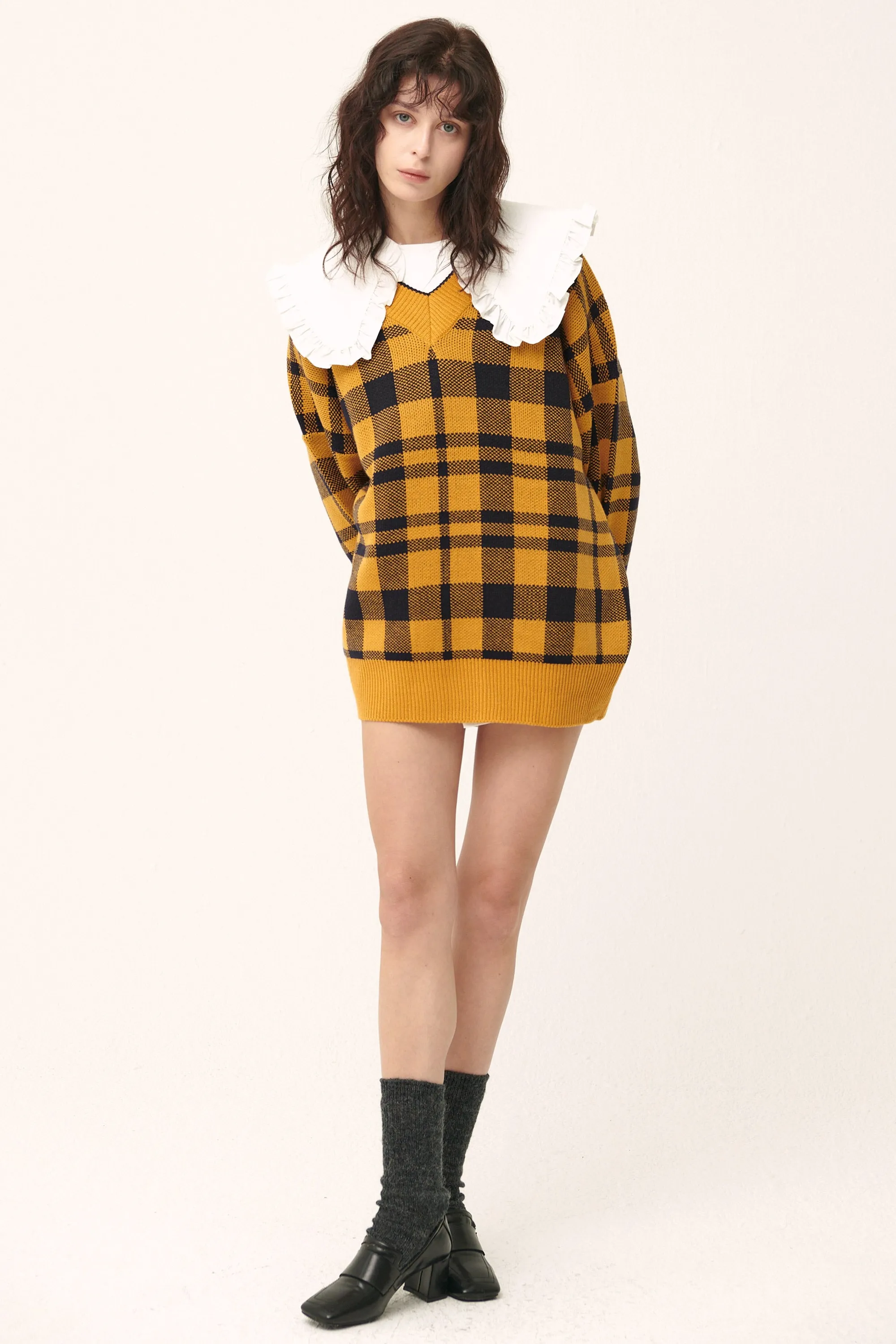 Alexis Oversized Sweater in Plaid