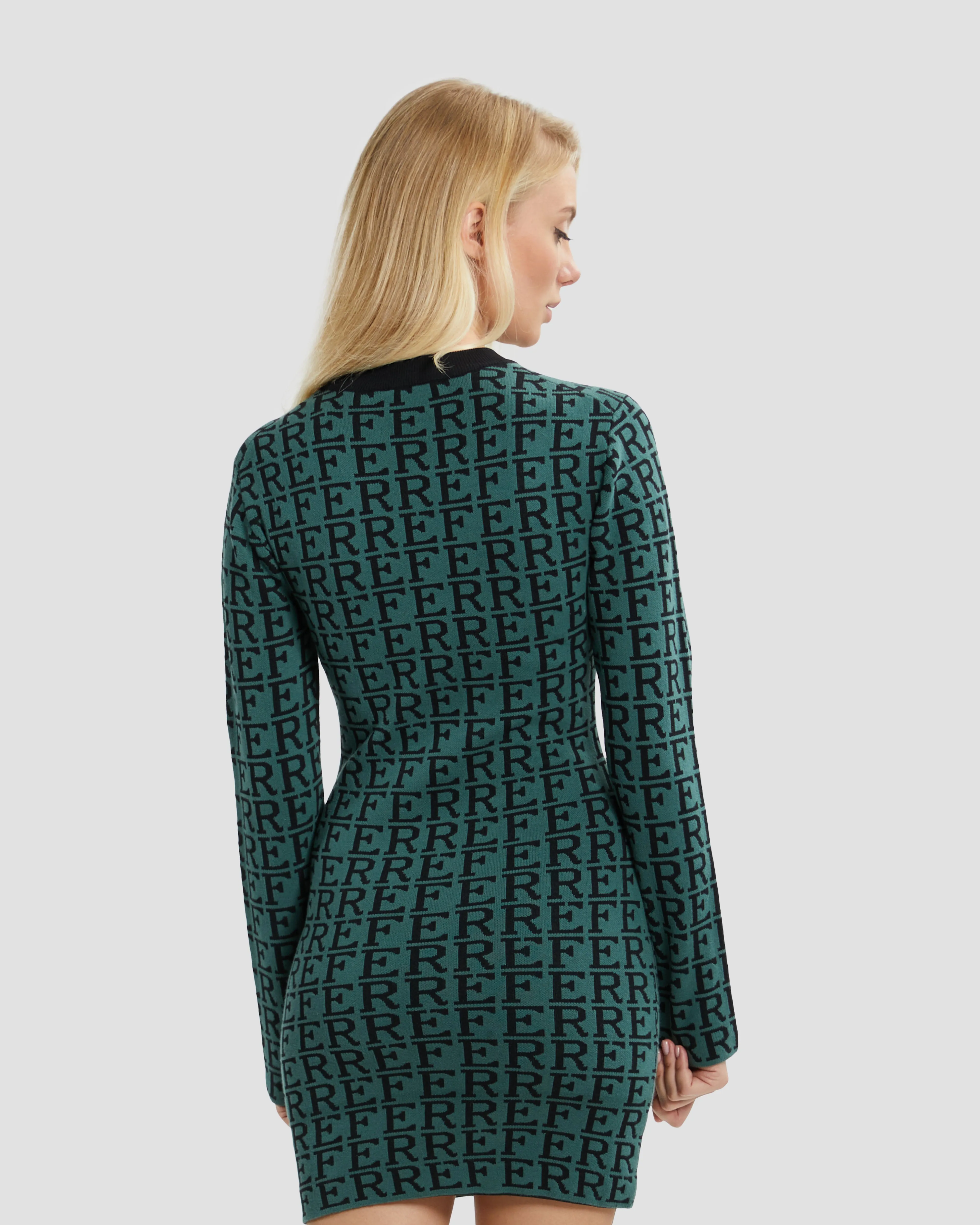 All-Over Branding Knit Dress