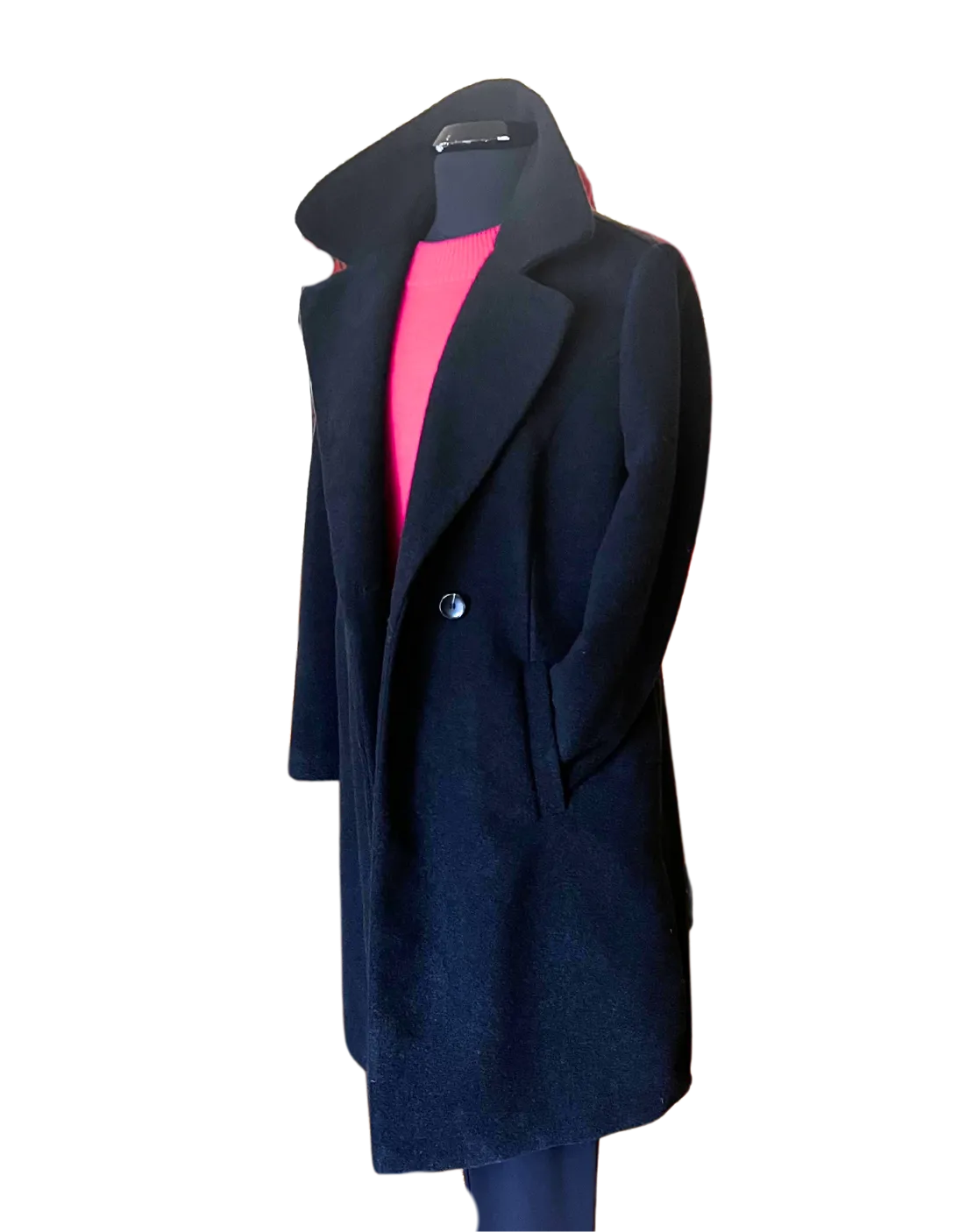 BARBABA LEBEK Navy Blue Double Breasted Coat