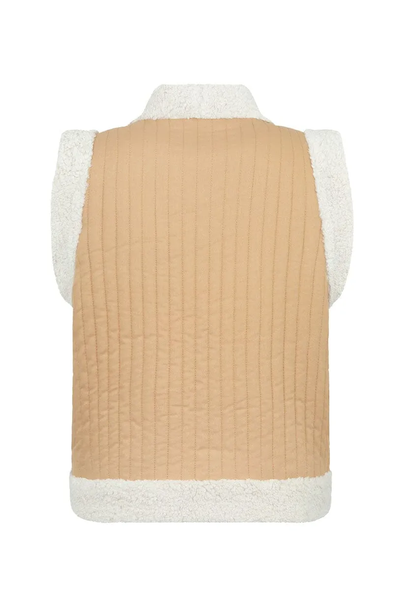 Belladonna Reversible Shearling Vest | Tan