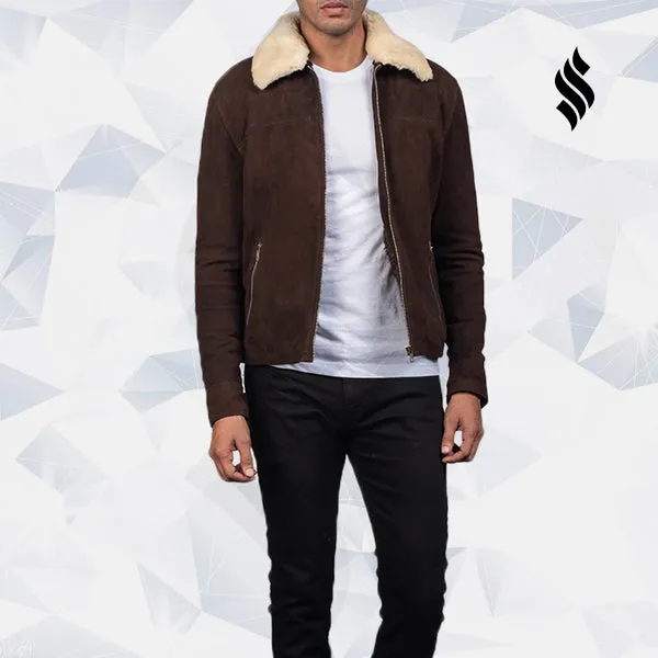 Brown Shearling Fur Leather Jacket