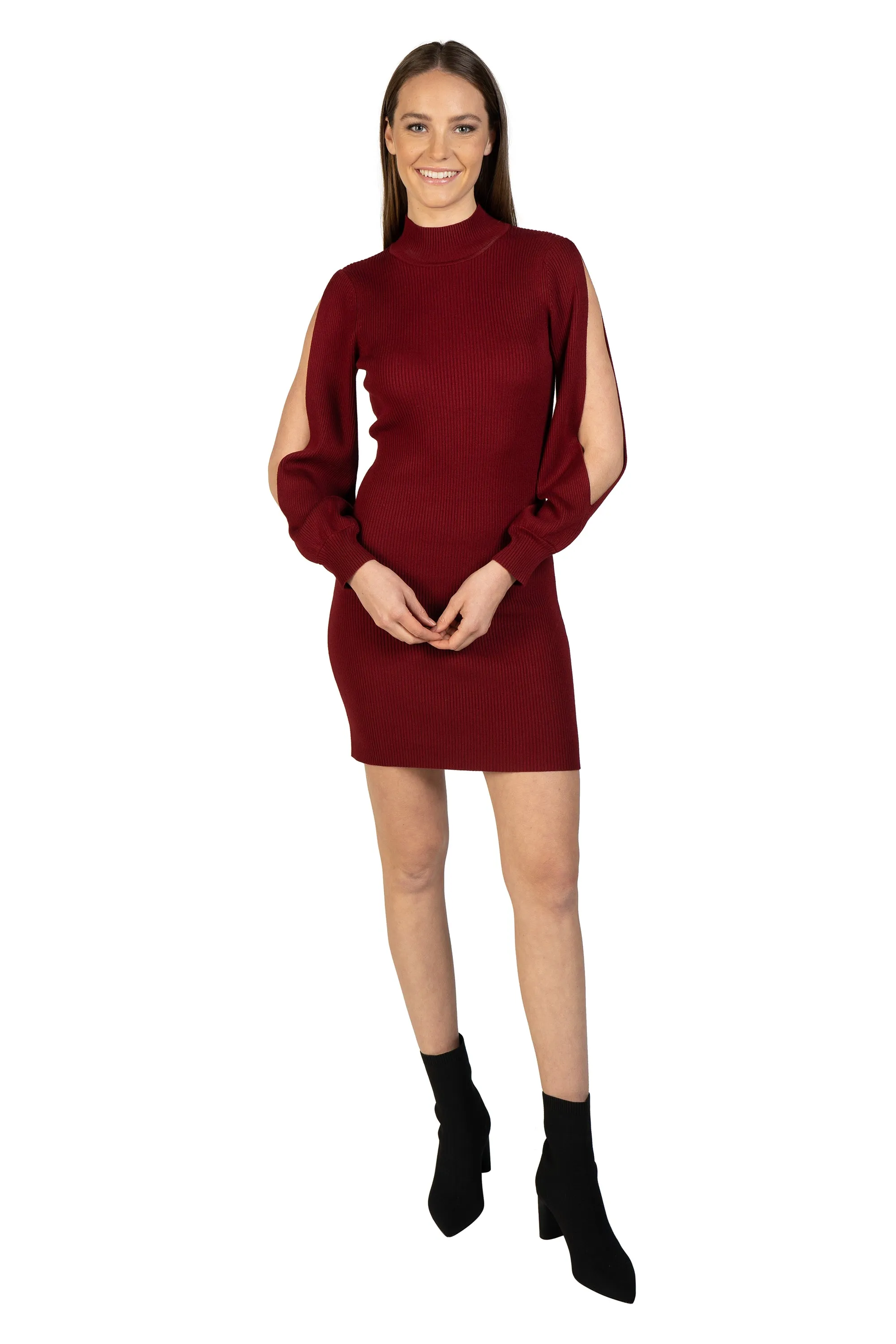 Bubble Sleeve Knit Dress