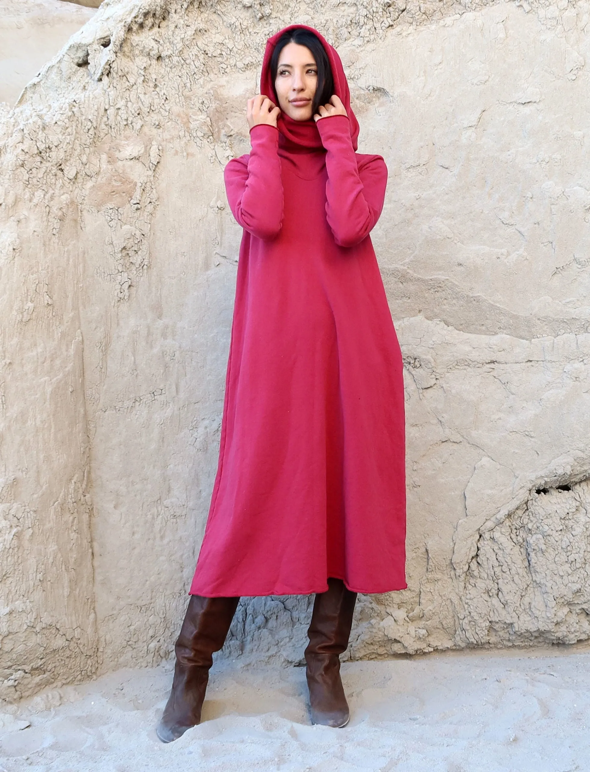 Chunky Cowl Ojai Below Knee Dress