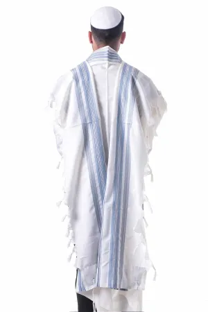 Colors Tallit, Joseph's Coat In Light Blue / Silver