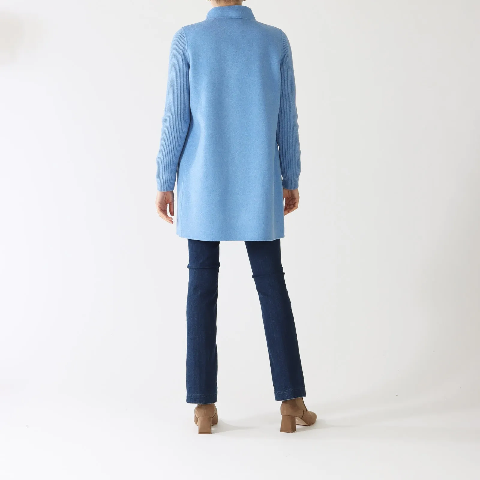 Como Wool & Cashmere Rib Sleeve Coat