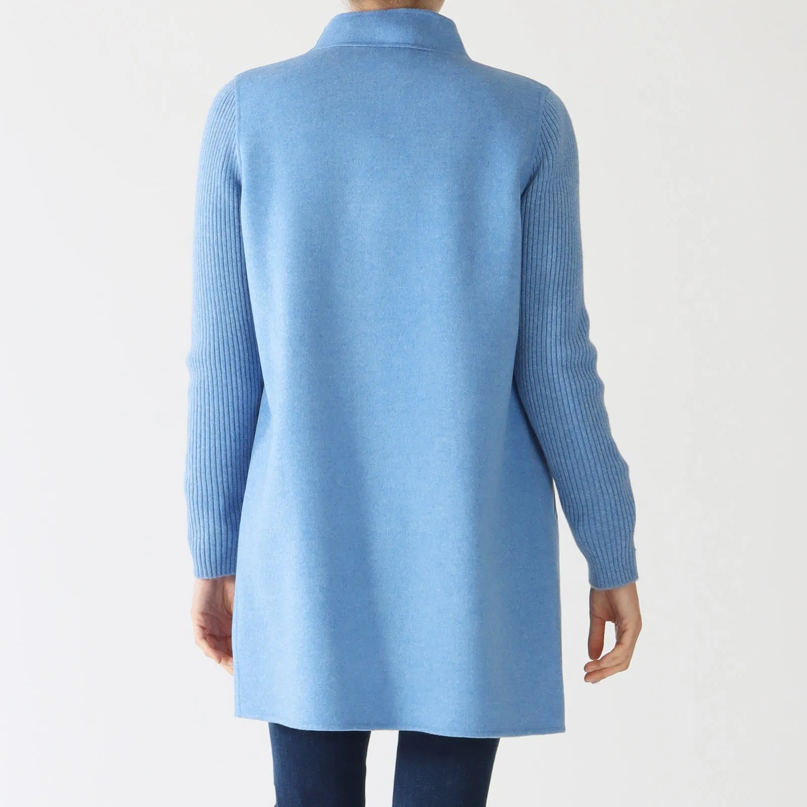 Como Wool & Cashmere Rib Sleeve Coat