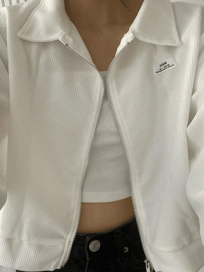 Cropped Zip-Up Jacket