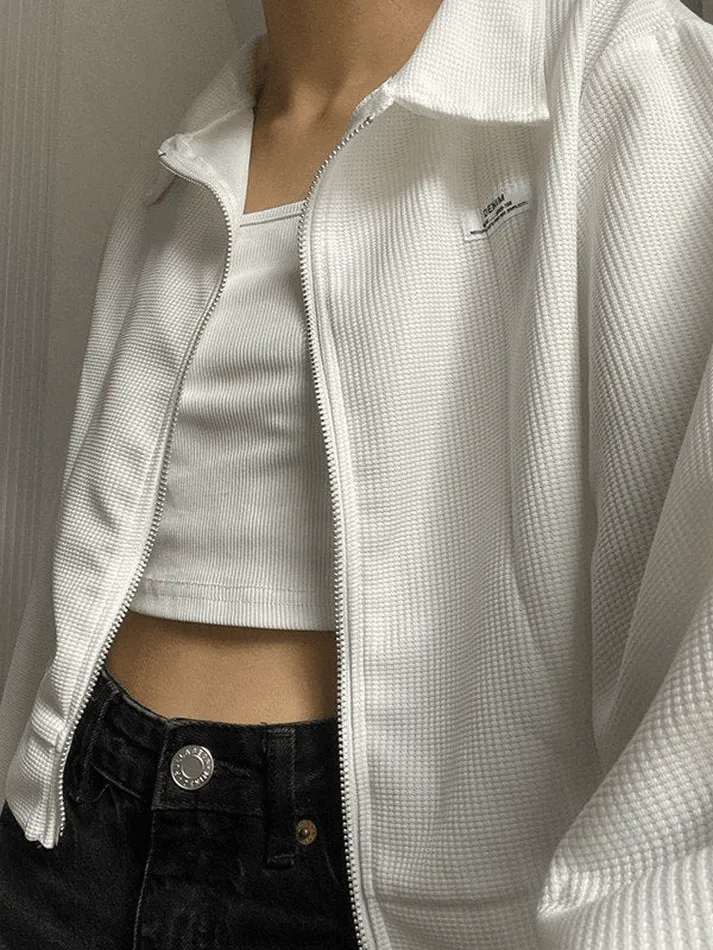 Cropped Zip-Up Jacket