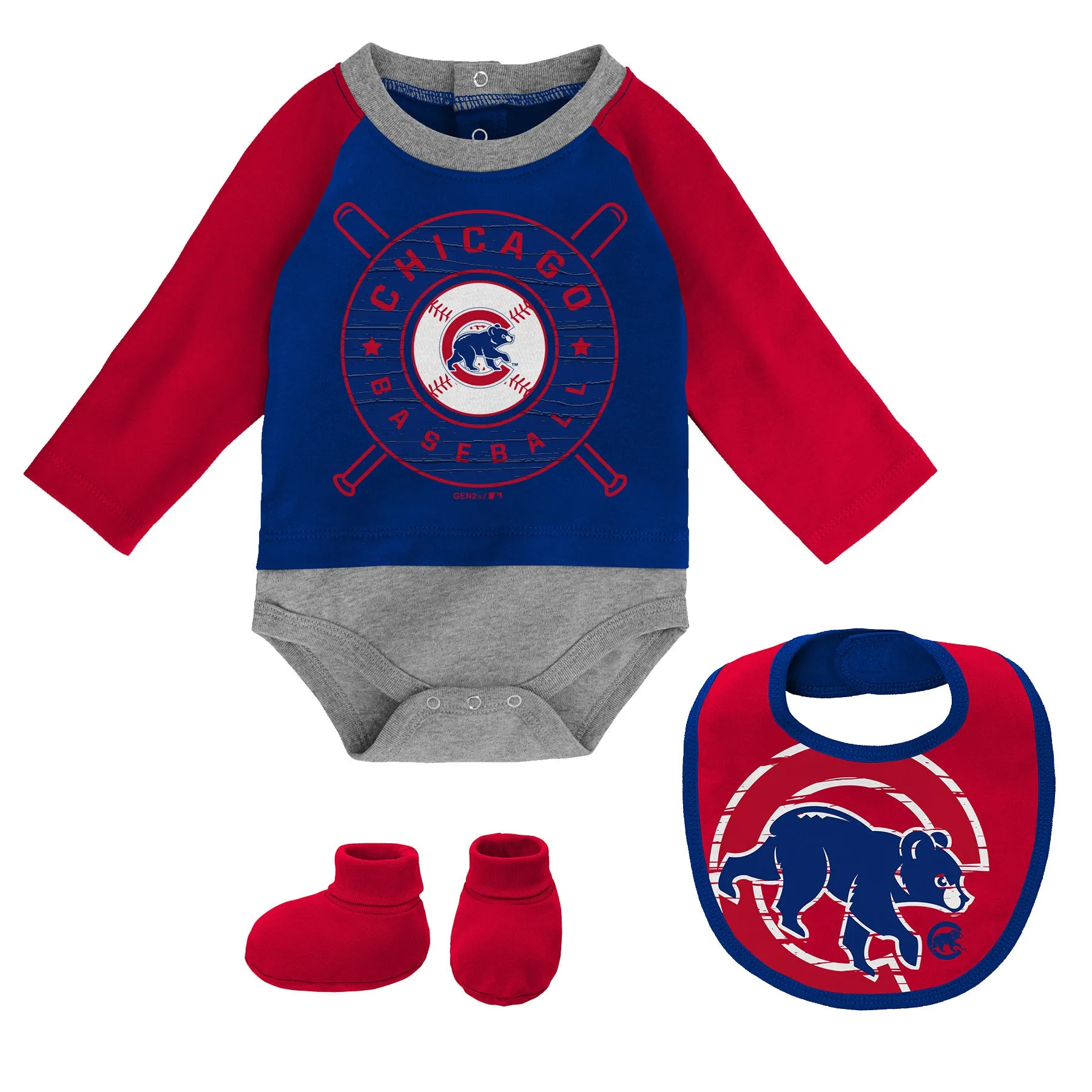 Cubs Baseball Baby Outfit