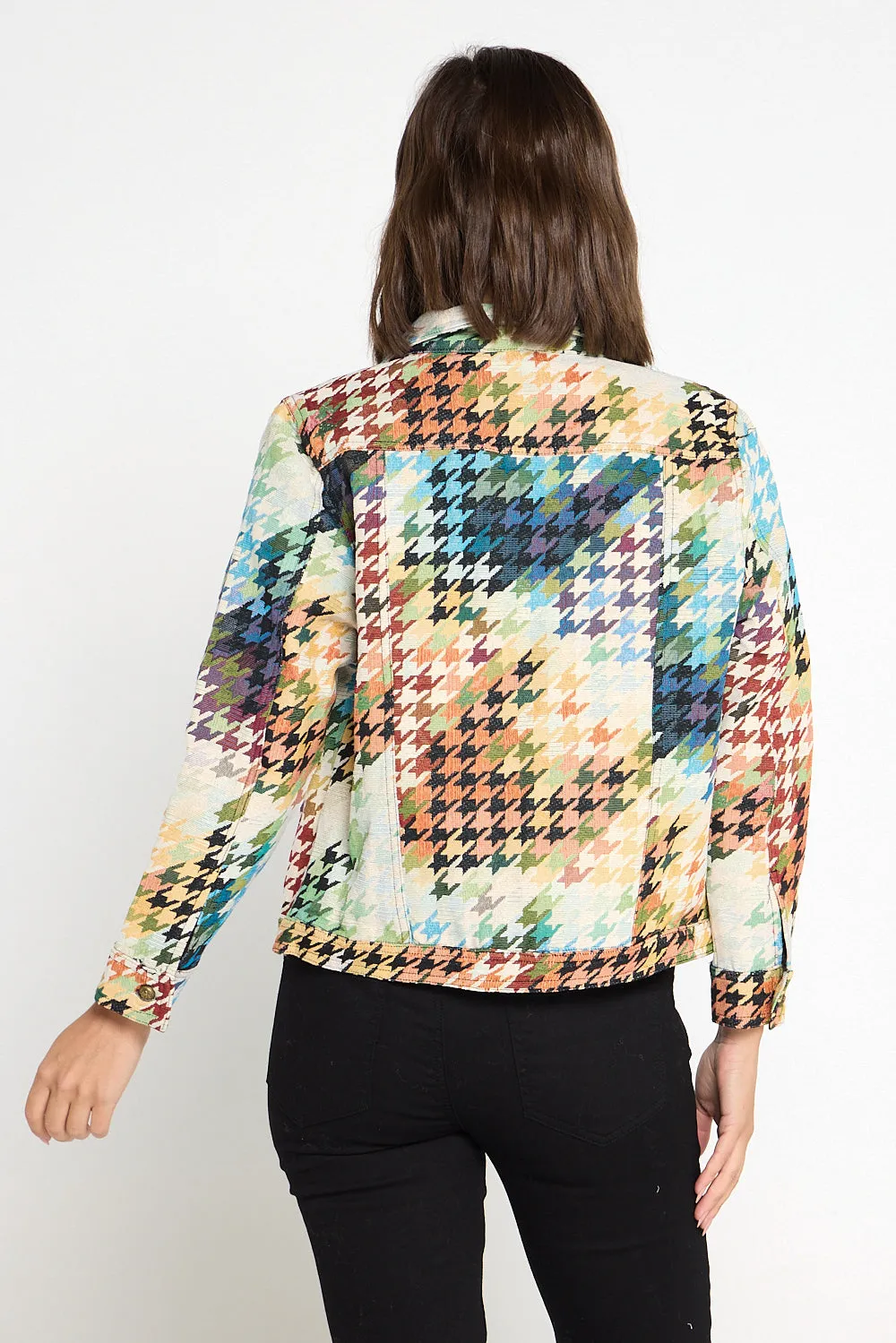 Dakota Jacket - Rainbow Houndstooth