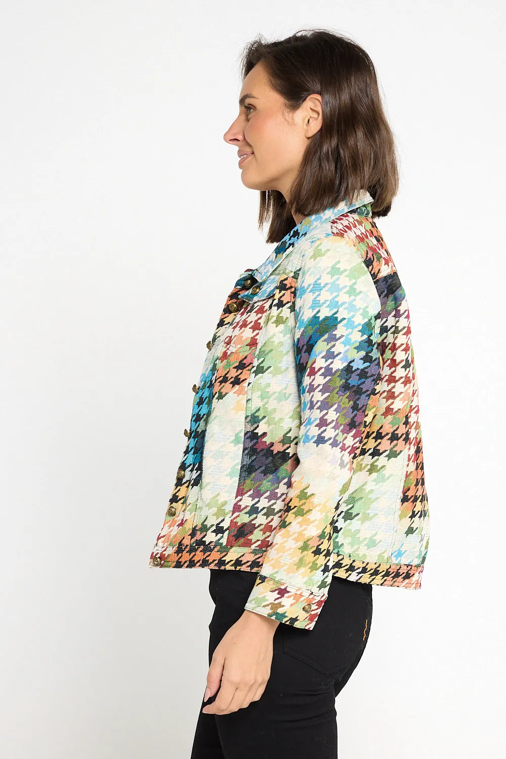 Dakota Jacket - Rainbow Houndstooth