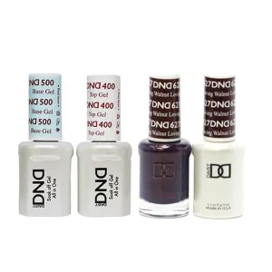 DND - Base, Top, Gel & Lacquer Combo - Dark Rosewood - #628