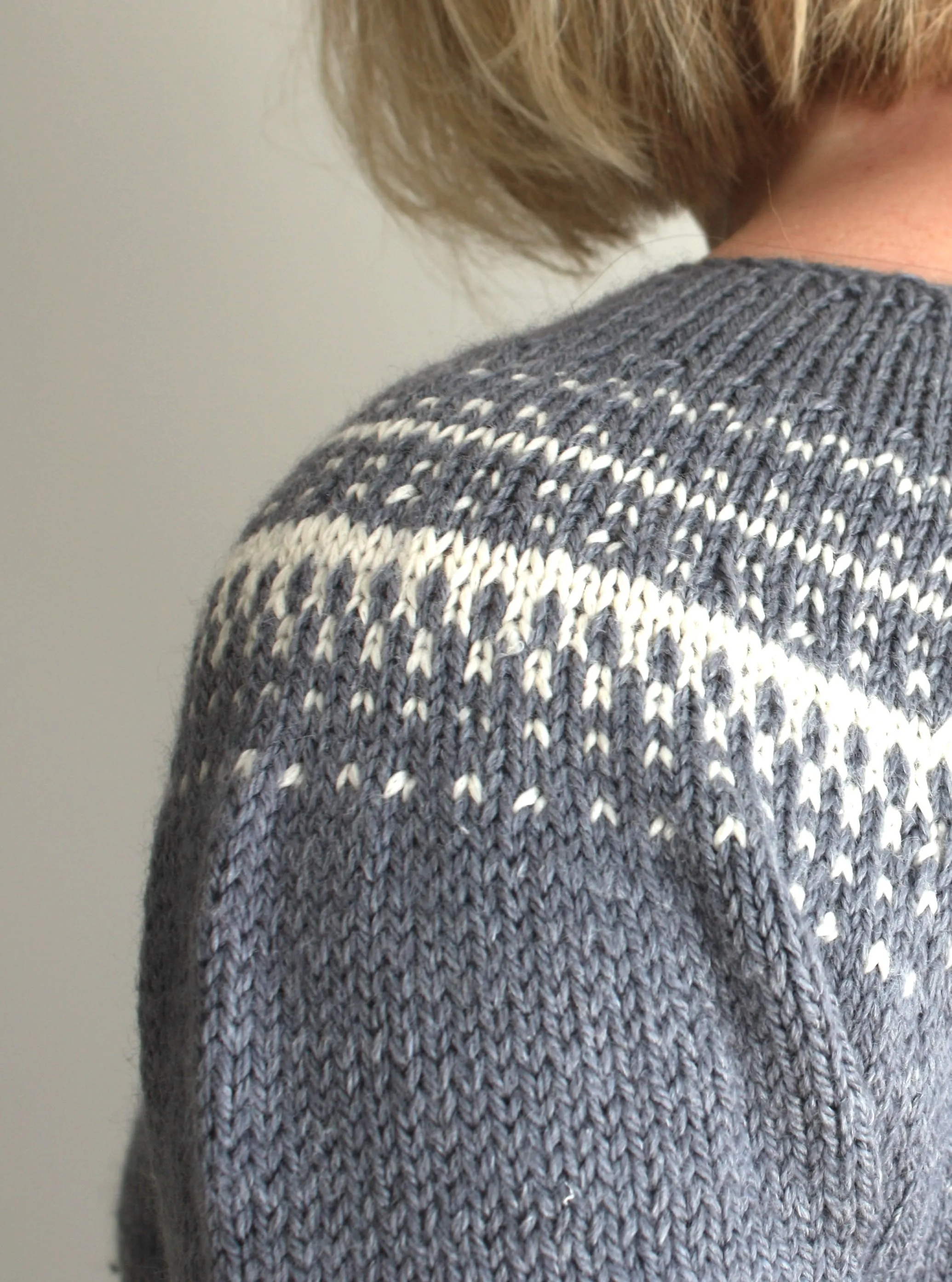 Easy Colorwork Seamless Top Down Sweater - Sarek Sweater