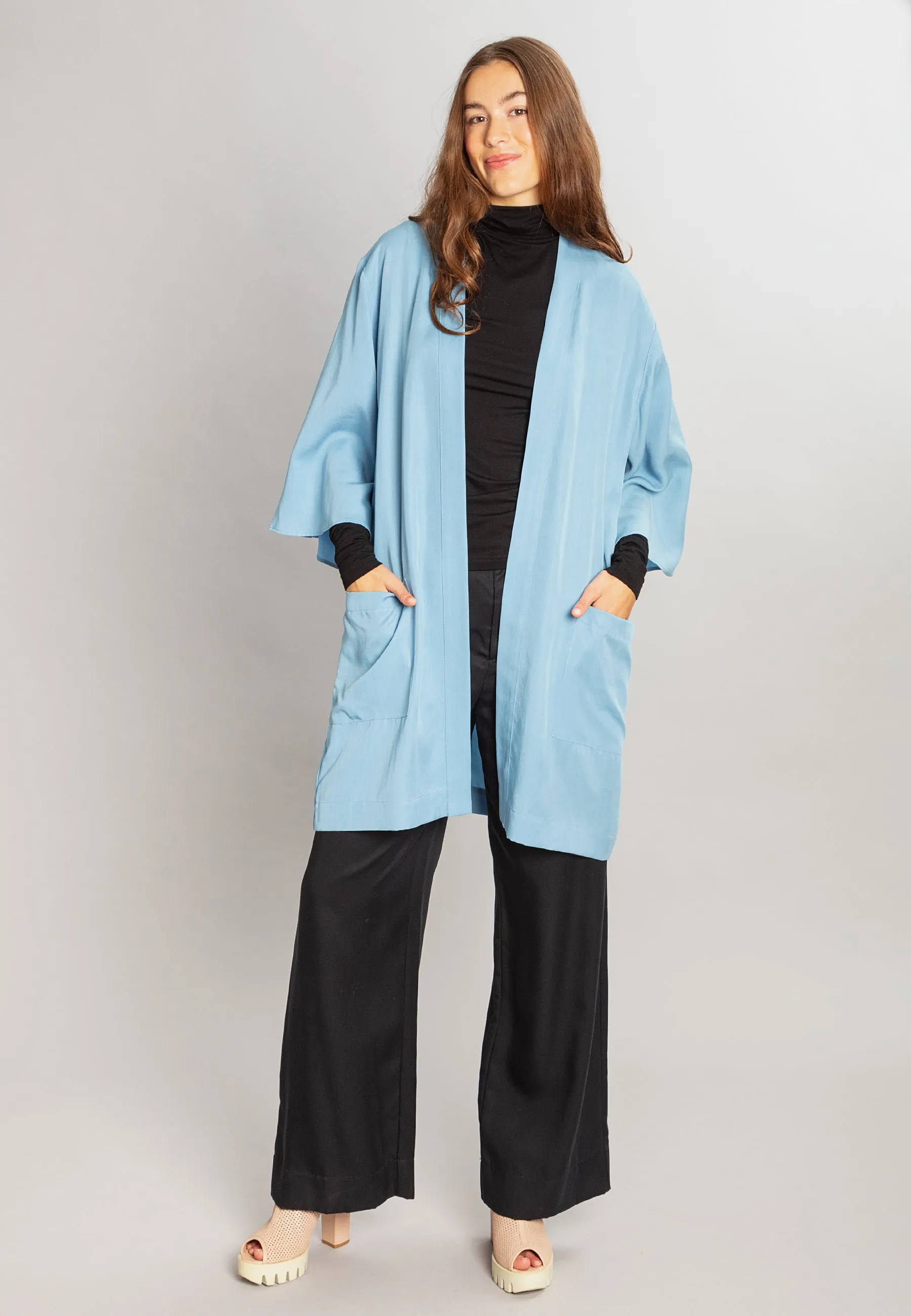 Erika Robe Jacket Light Blue