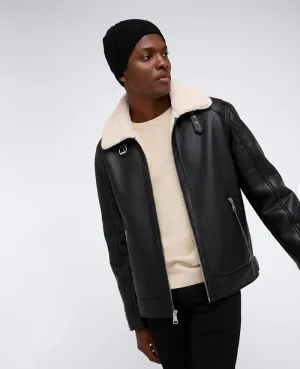 Faux Shearling Moto Jacket