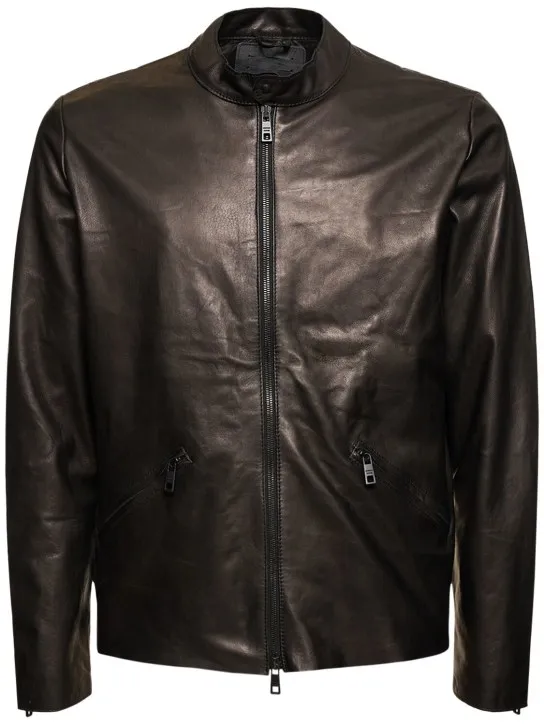 Giorgio Brato   Natural leather biker jacket 