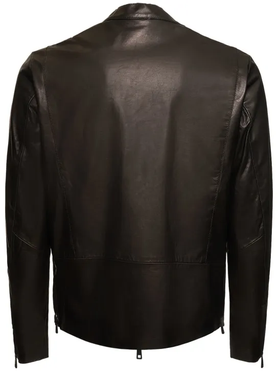 Giorgio Brato   Natural leather biker jacket 