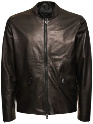 Giorgio Brato   Natural leather biker jacket 