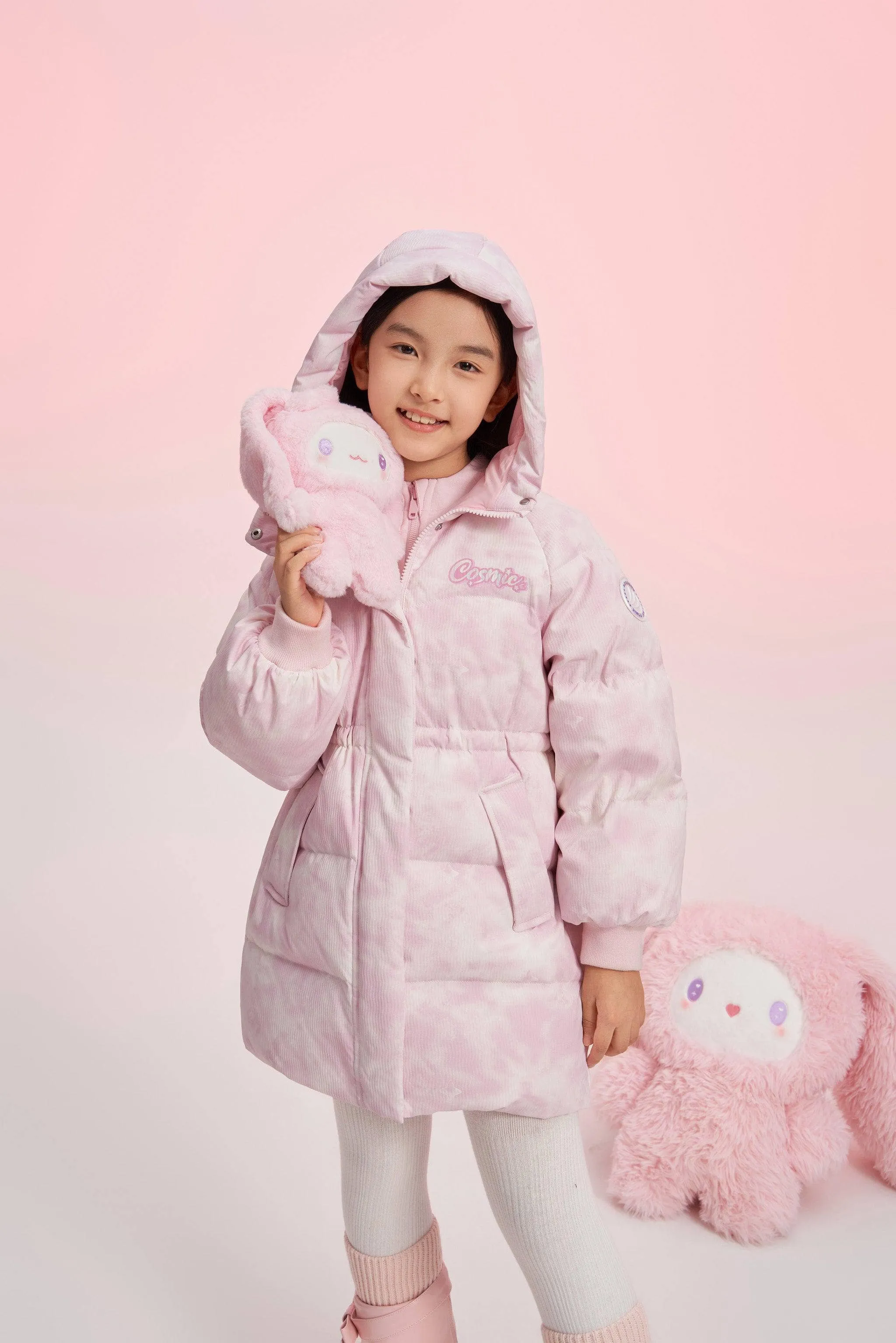 Girl's Floppy Bunny Down Coat