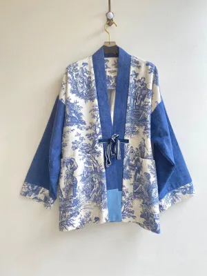 Heritage Denim   Toile Haori Jacket