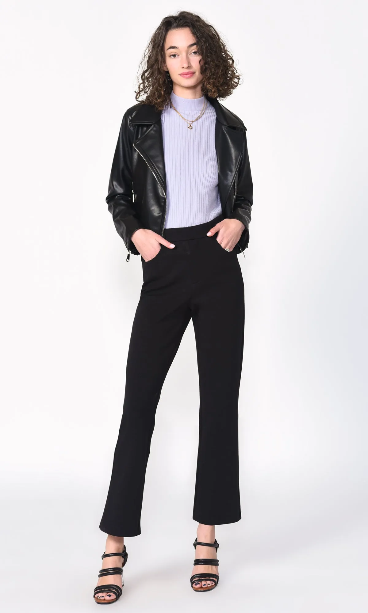 Jen Vegan Leather Moto Jacket