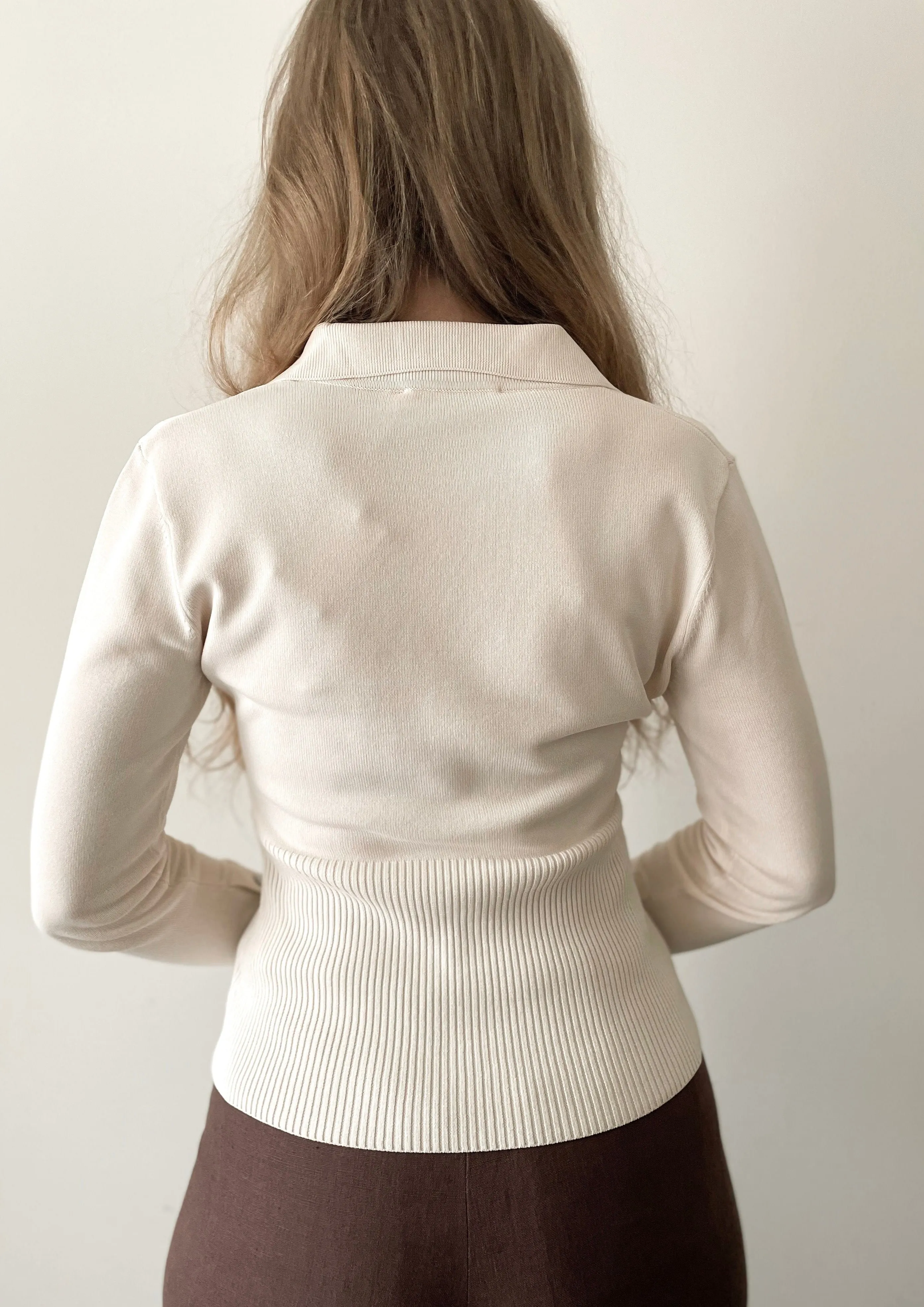 Lydia Knit L/S Top - Ivory