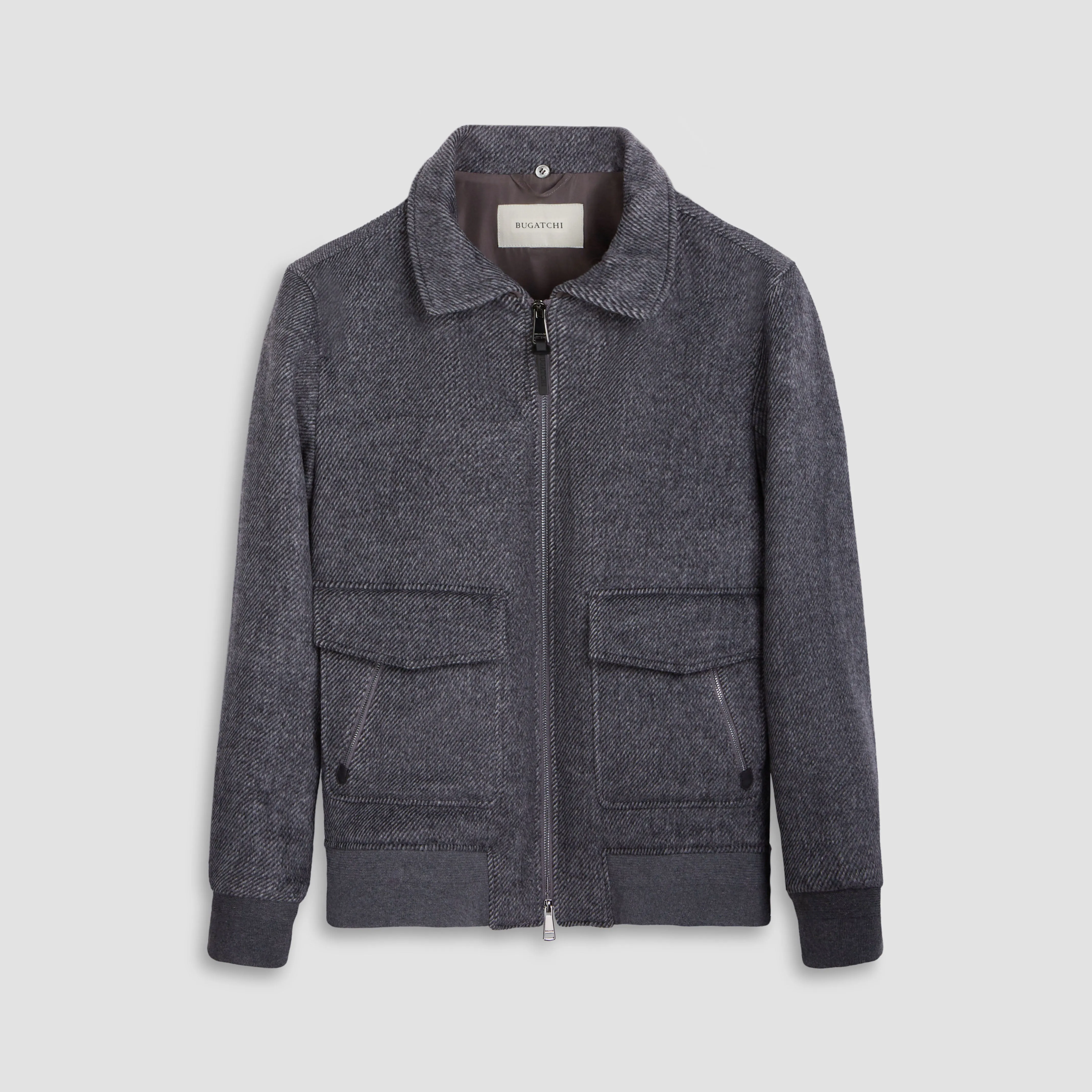 Marled Wool Bomber Jacket