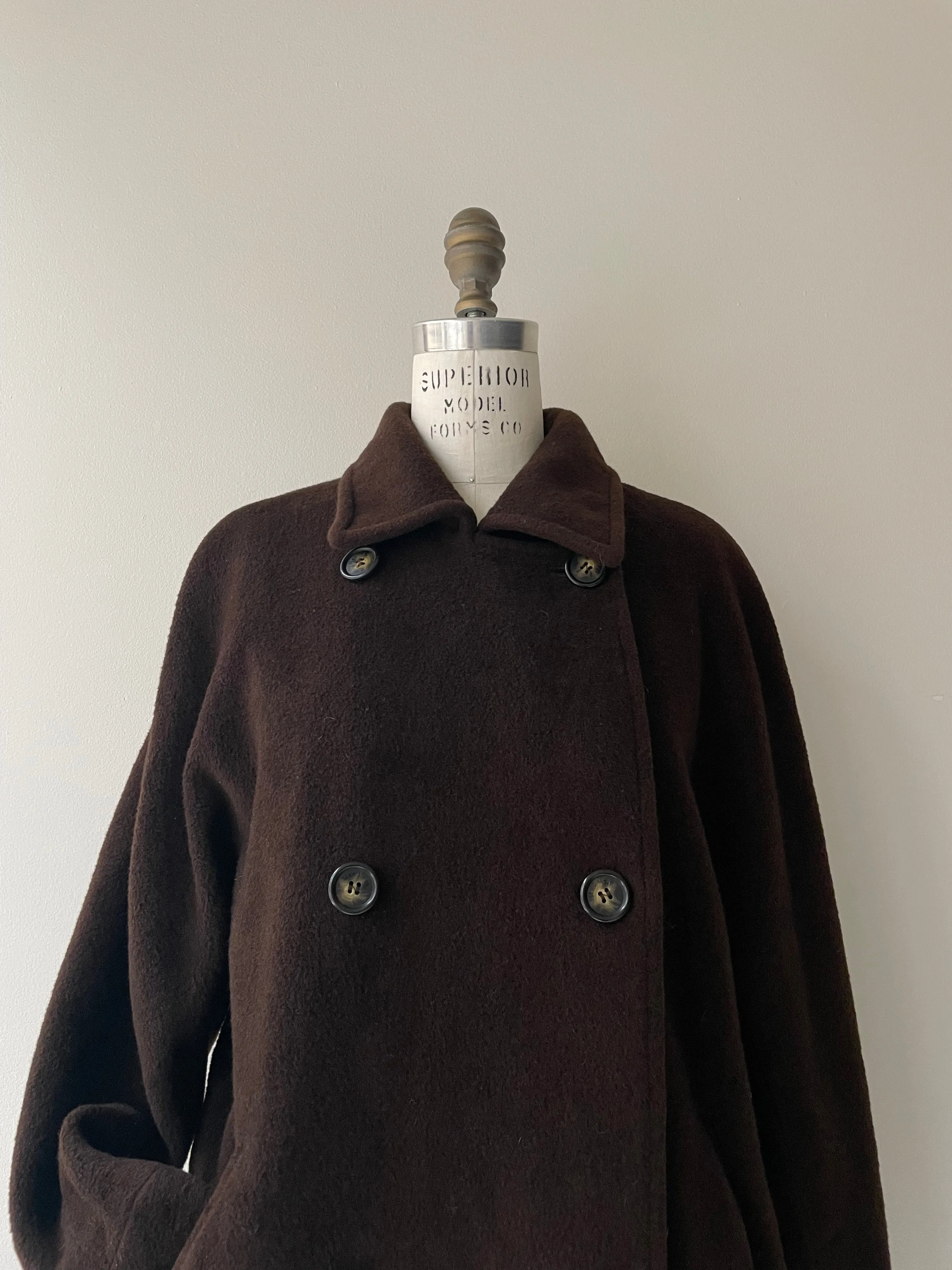 Max Mara Chocolate Wool Coat