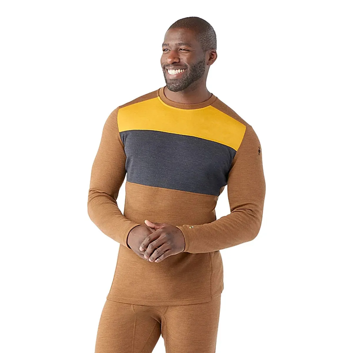 Men's Classic Thermal Merino Base Layer Colorblock Crew