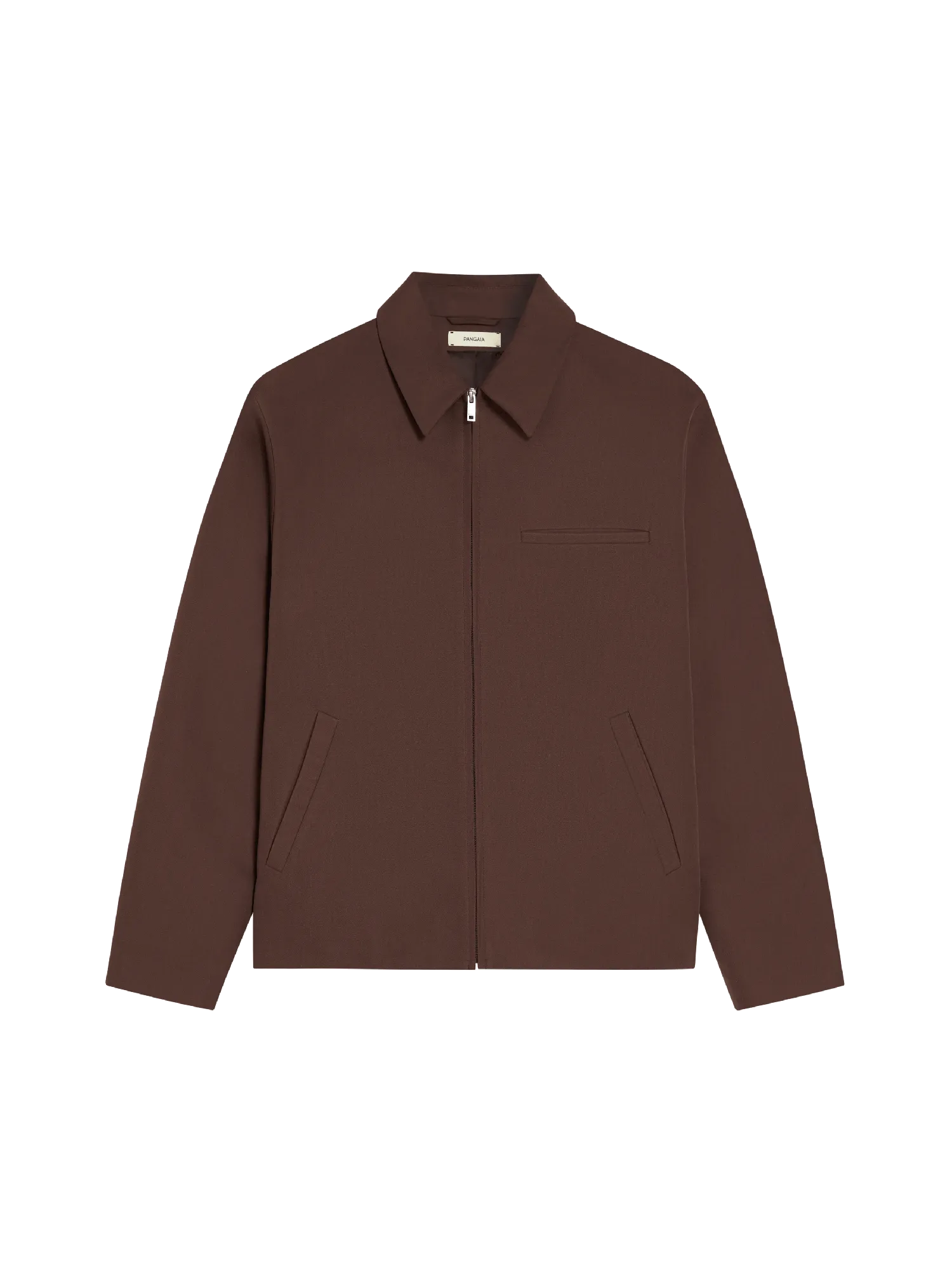 Mens Organic Cotton Harrington Jacket—chestnut brown