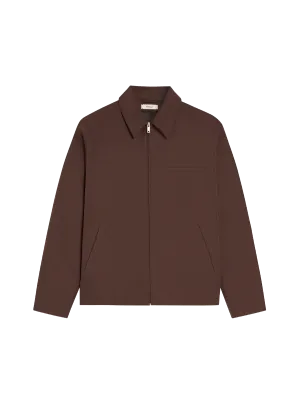 Mens Organic Cotton Harrington Jacket—chestnut brown