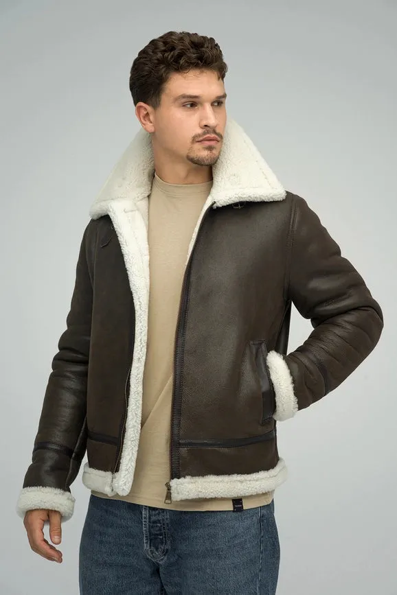 Merino Shearling Jacket For Men brown