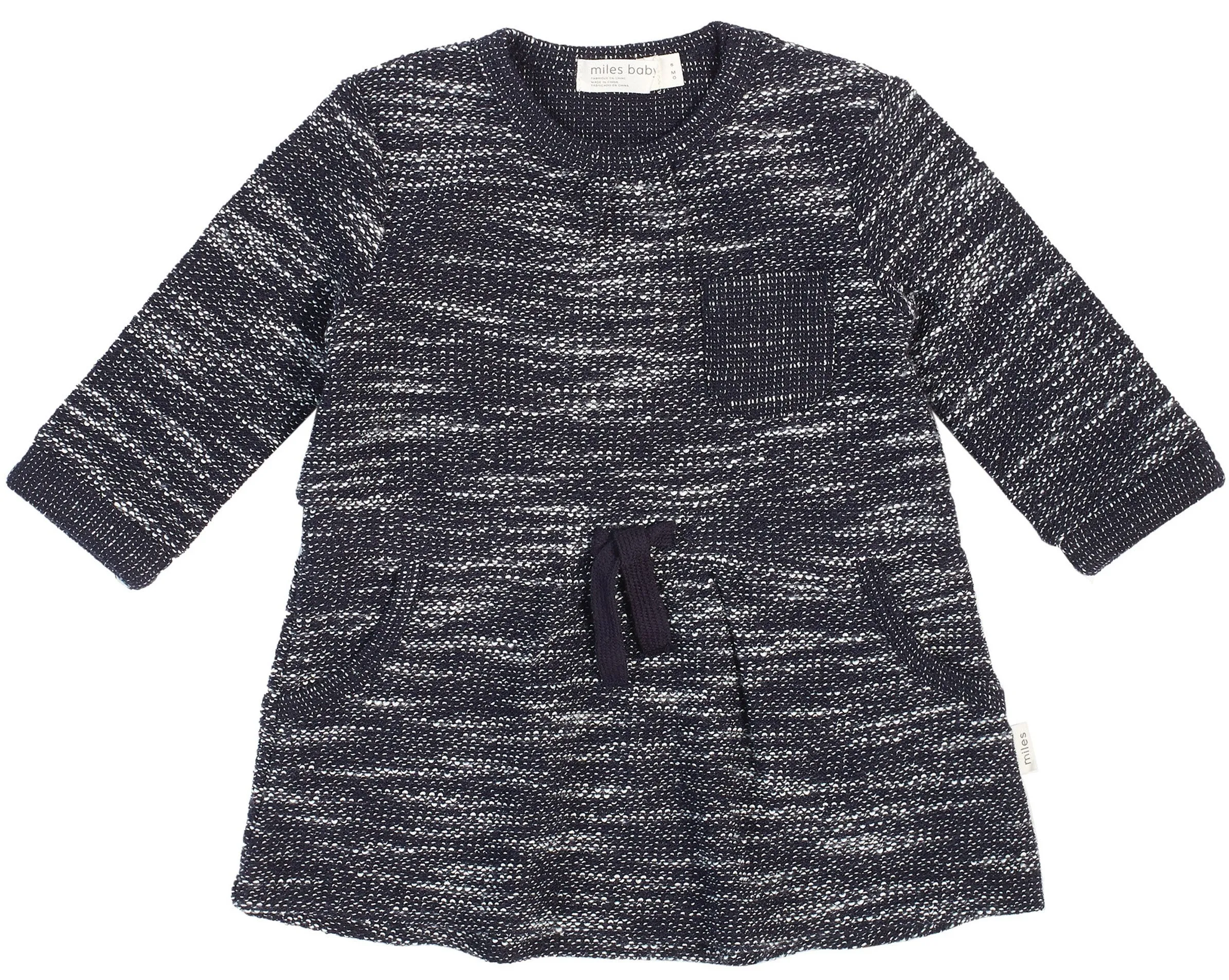 Miles Baby Navy Blue Long Sleeve Knit Dress