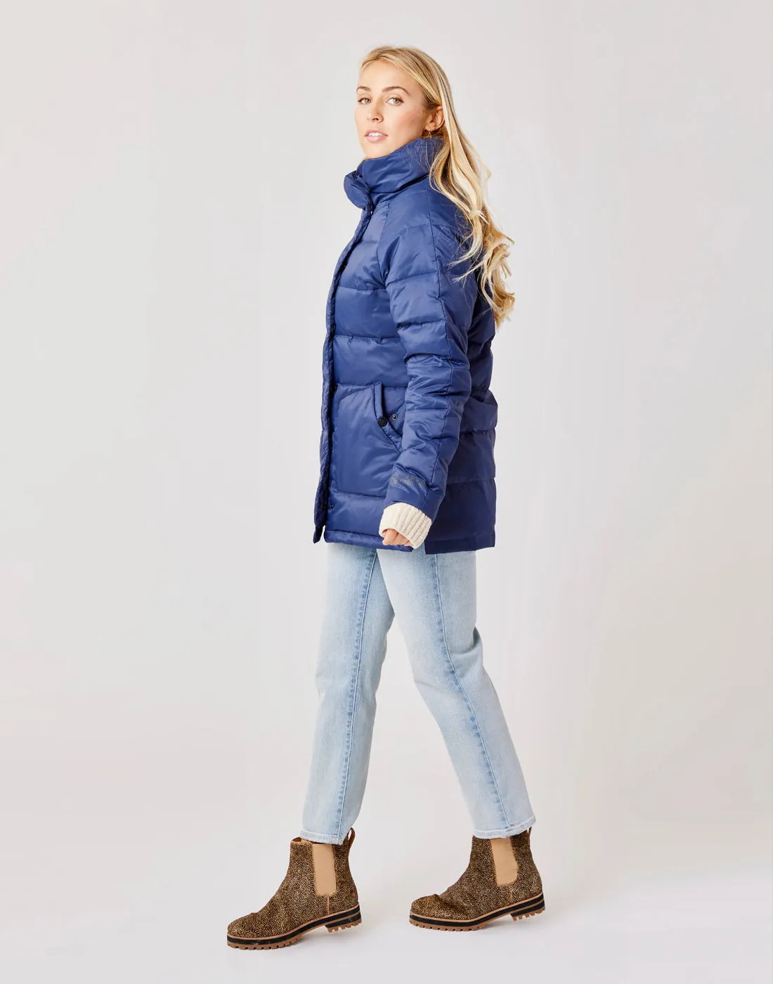 Minxy Down Jacket: Navy - FINAL SALE