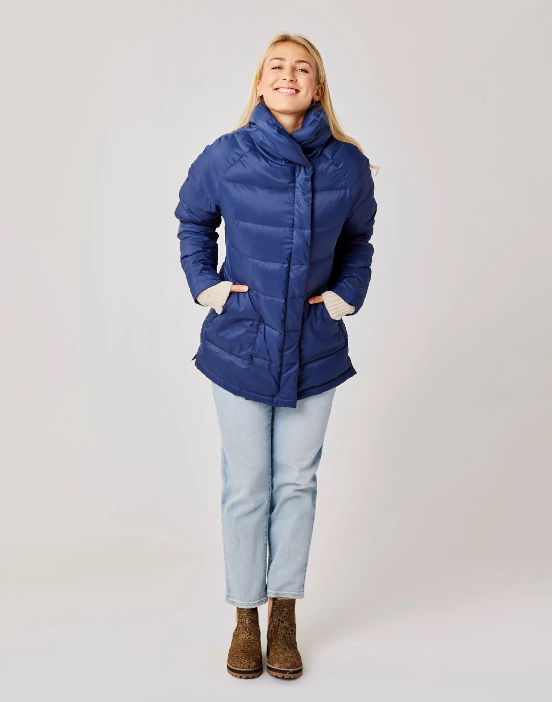 Minxy Down Jacket: Navy - FINAL SALE