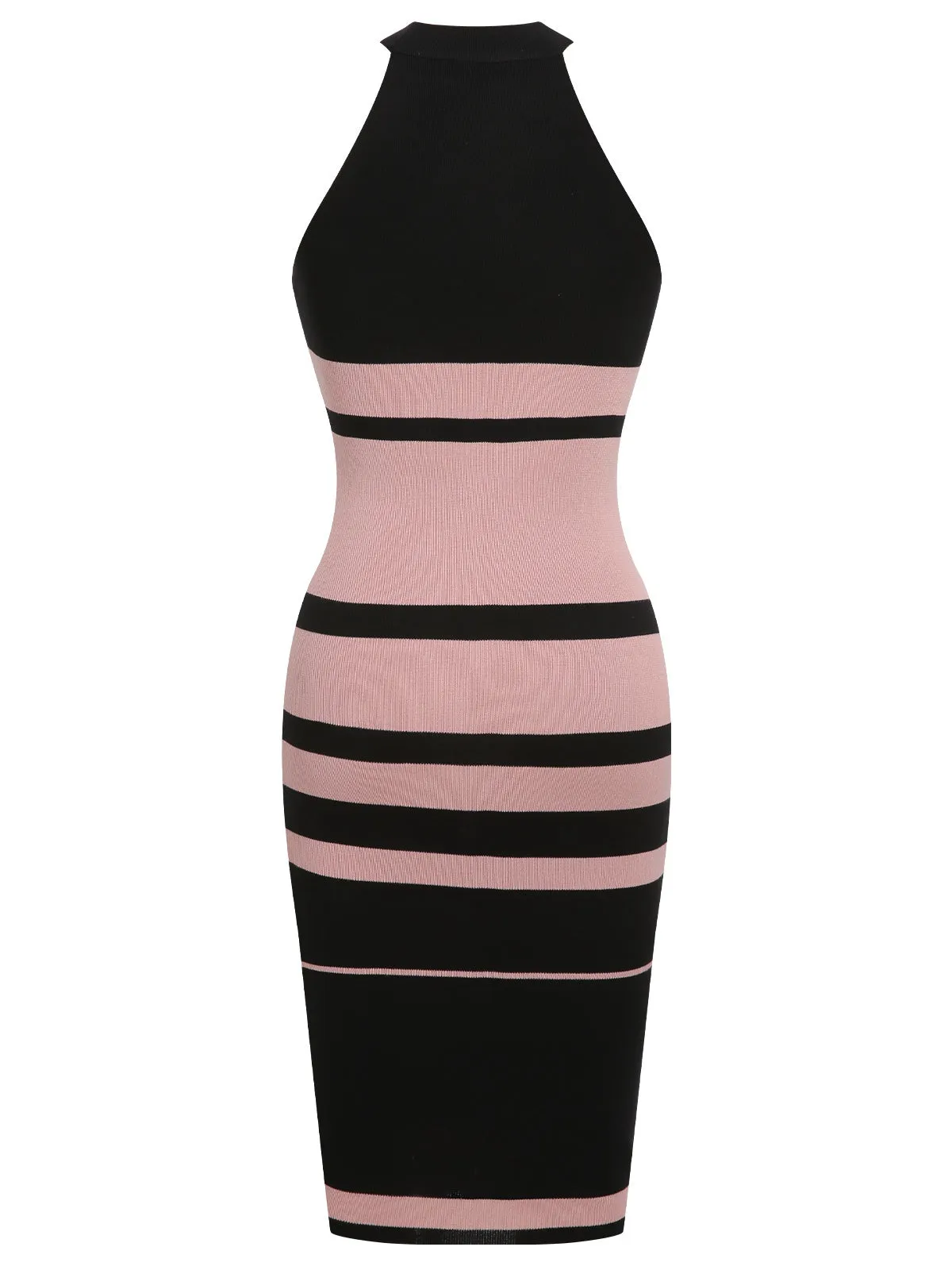 Multicolor 1960s Striped Knit Dress