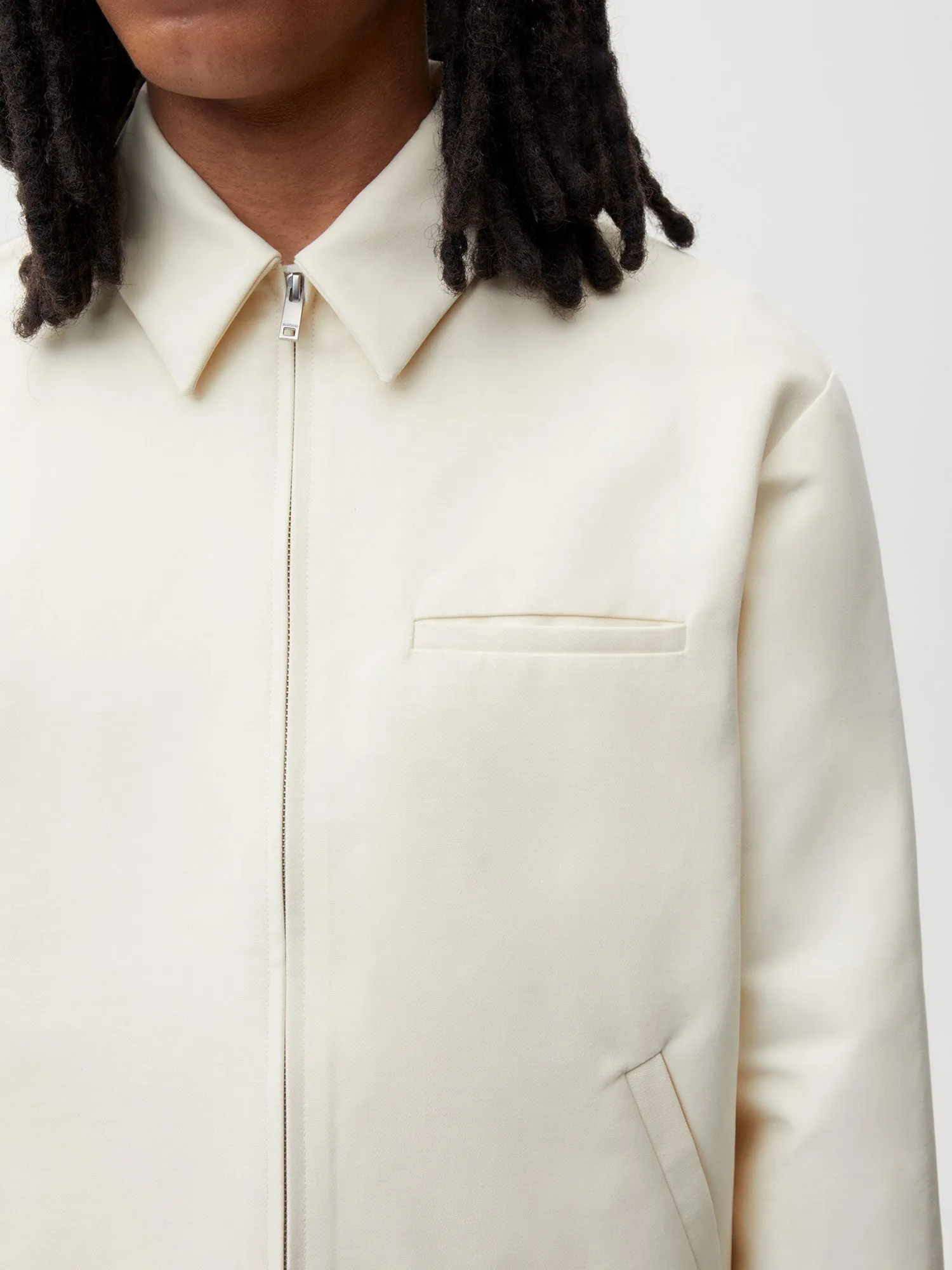 Organic Cotton Harrington Jacket—elderflower