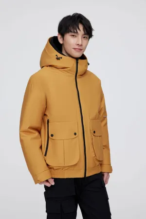 Short Goose Down Jacket With Hood