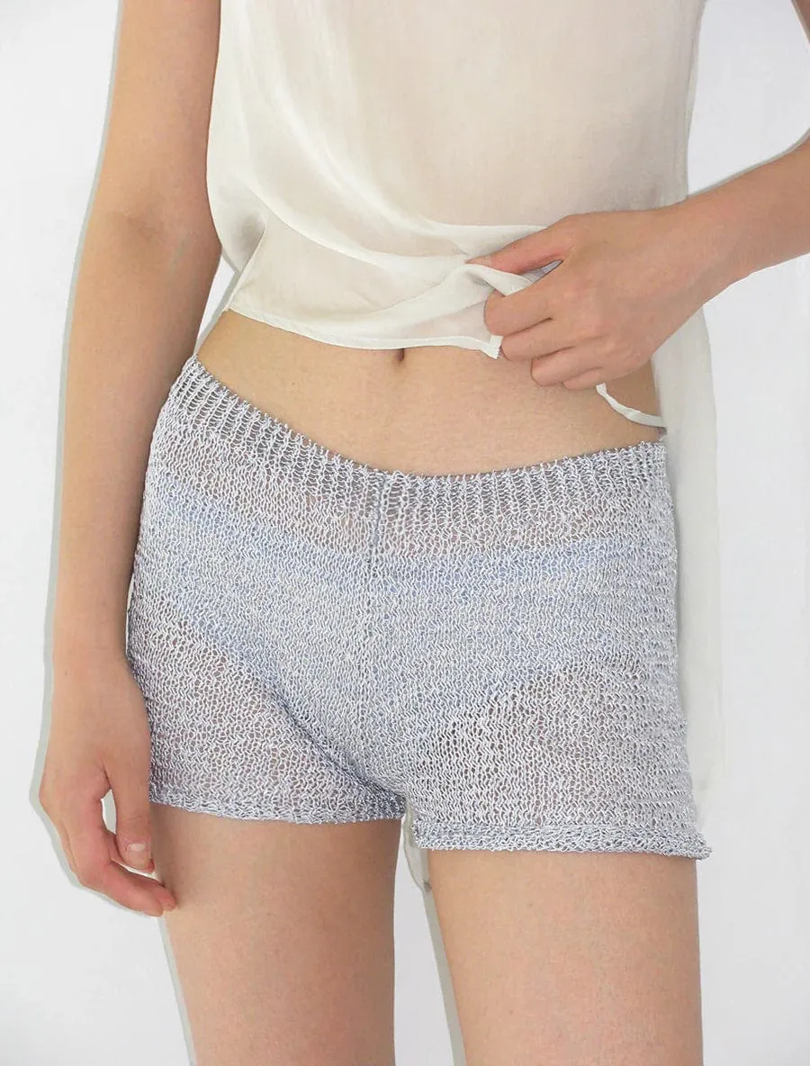 Silver Trefle Mini Shorts