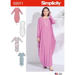 Simplicity Sewing Pattern S8911 Misses' Knit Caftans