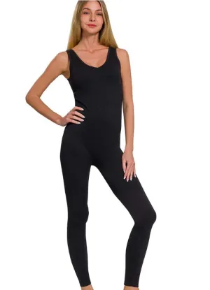 Sports Bodysuit in Black by Zenana