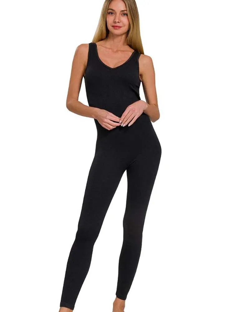 Sports Bodysuit in Black by Zenana