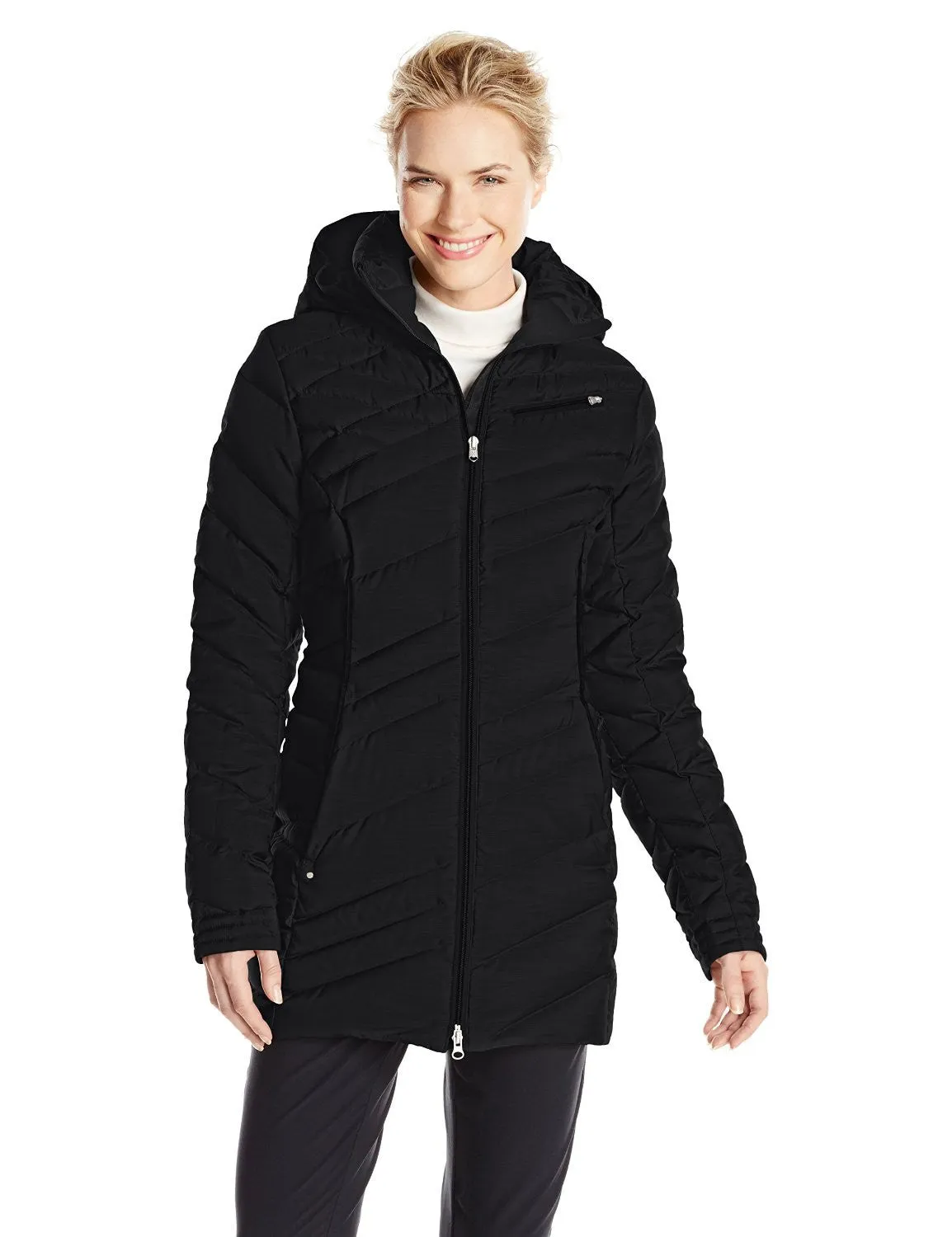 Spyder Timeless Long Down Jacket Hooded Coat - Womens