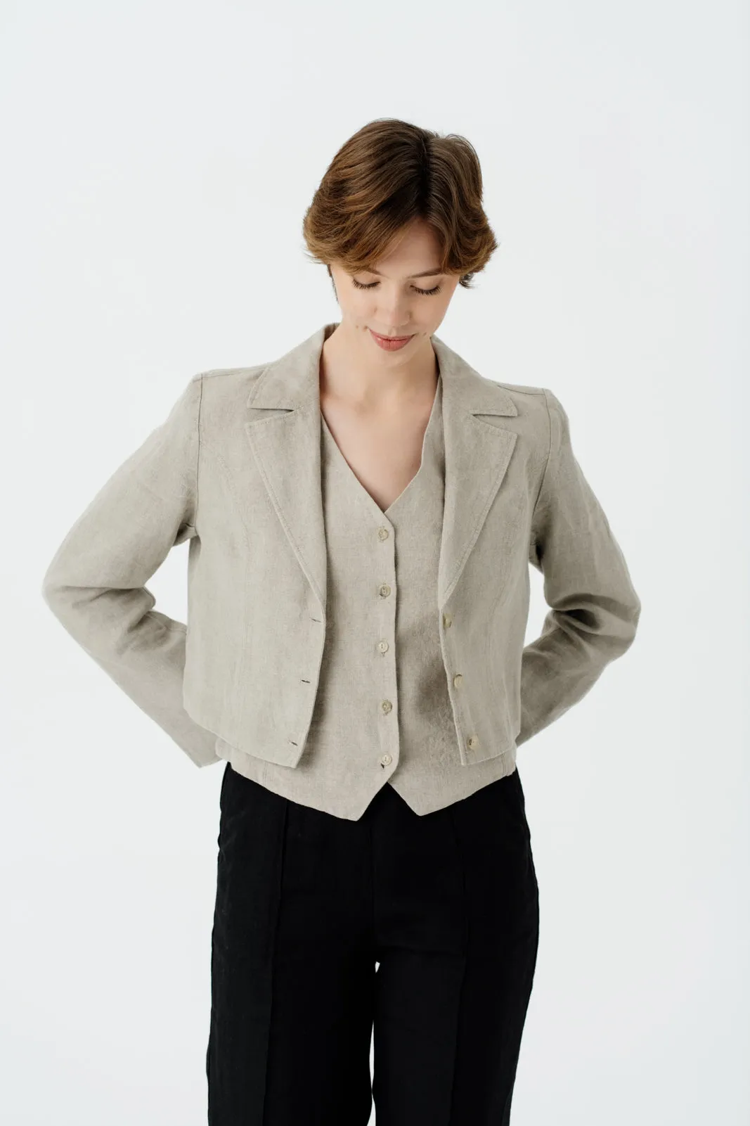 Stella Jacket, Natural Linen