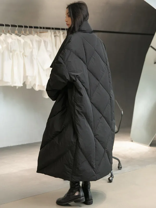 Thicken Solid Warm Irregularity Duck Down Coat