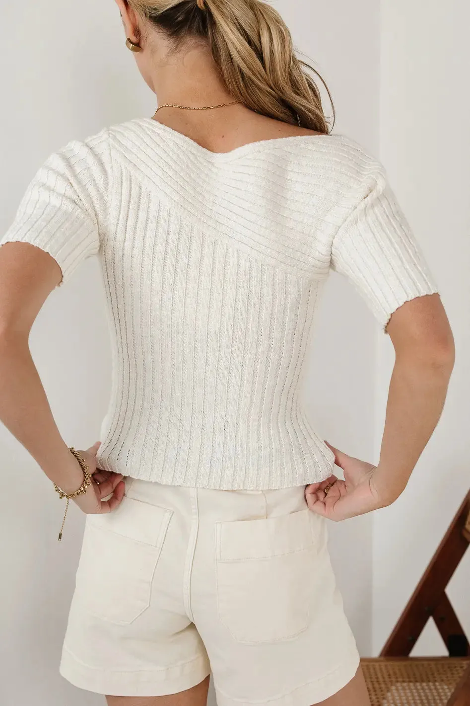 Toni Sweater Top in Cream