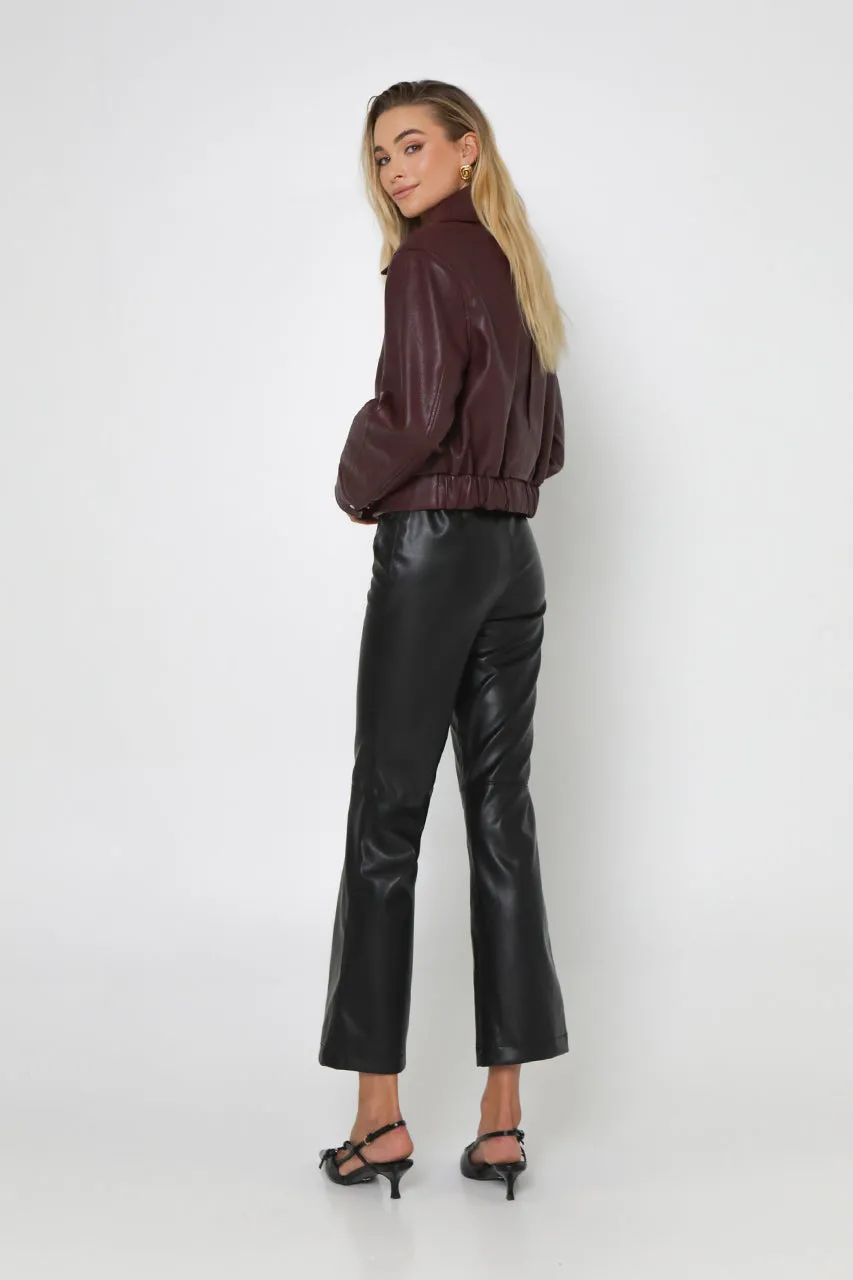 Tony Cropped Jacket | Plum