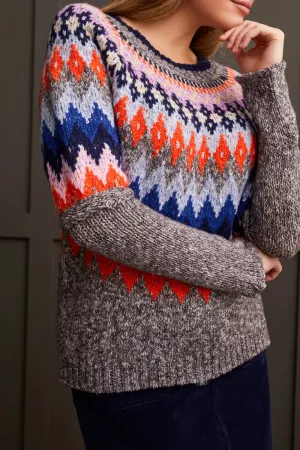 TRIBAL INTARSIA SWEATER