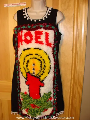 Ugly Christmas Sweater Party Tacky Dress Hook Rug NOEL (d60)